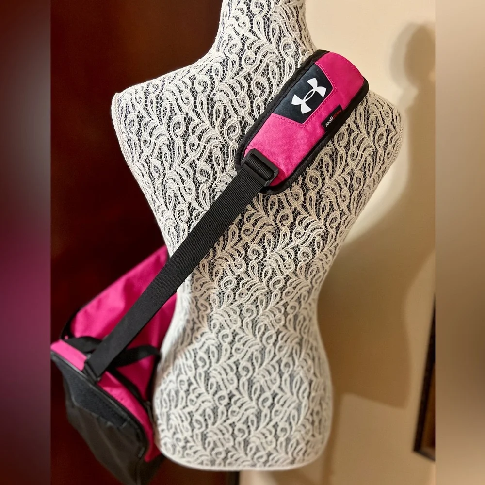 Under Armour Women's Pink and Black Travel Bag - Picture 4 of 11